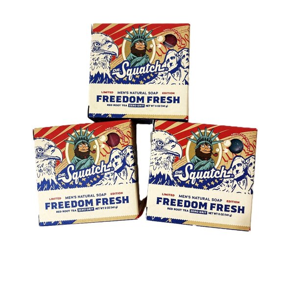 Dr. Squatch Freedom Fresh Limited Edition Men’s Soap New In Box - NWT - Picture 1 of 7